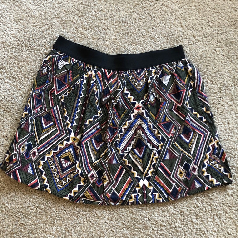 Aztec Detailed Skirt with flexible waistband